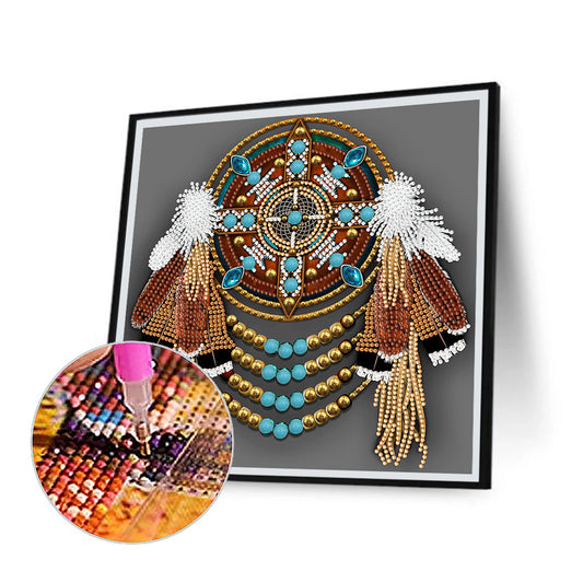 Indian Dreamcatcher Mandala - Special Shaped Drill Diamond Painting 30*30CM