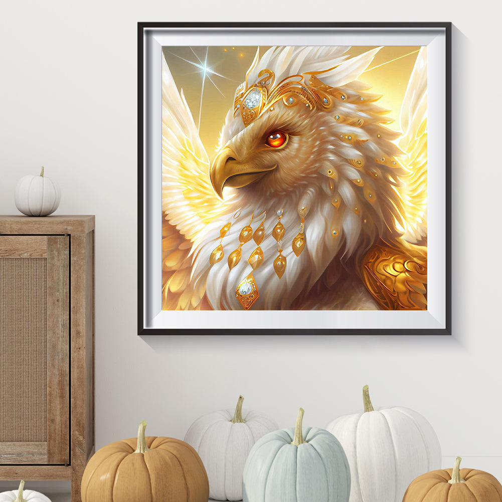 Handsome Head Portrait Of Golden Eagle - Full Round Drill Diamond Painting 30*30CM