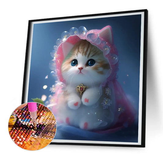Waiting Cat - Full Round Drill Diamond Painting 30*30CM