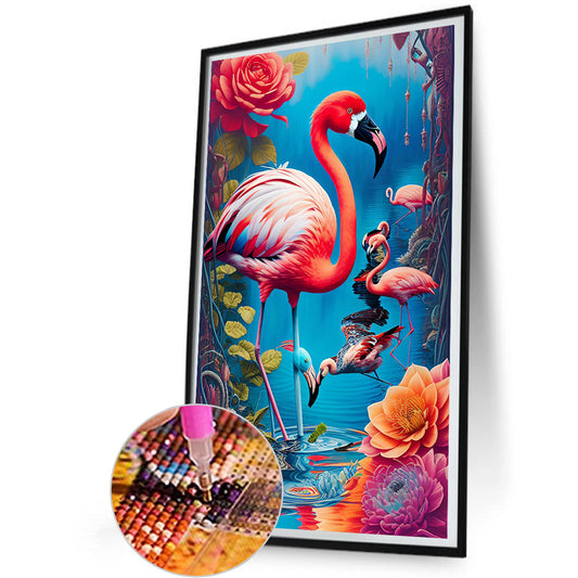 Flamingo - Full Round Drill Diamond Painting 30*50CM