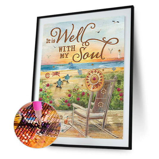 Summer Beach - Special Shaped Drill Diamond Painting 30*40CM