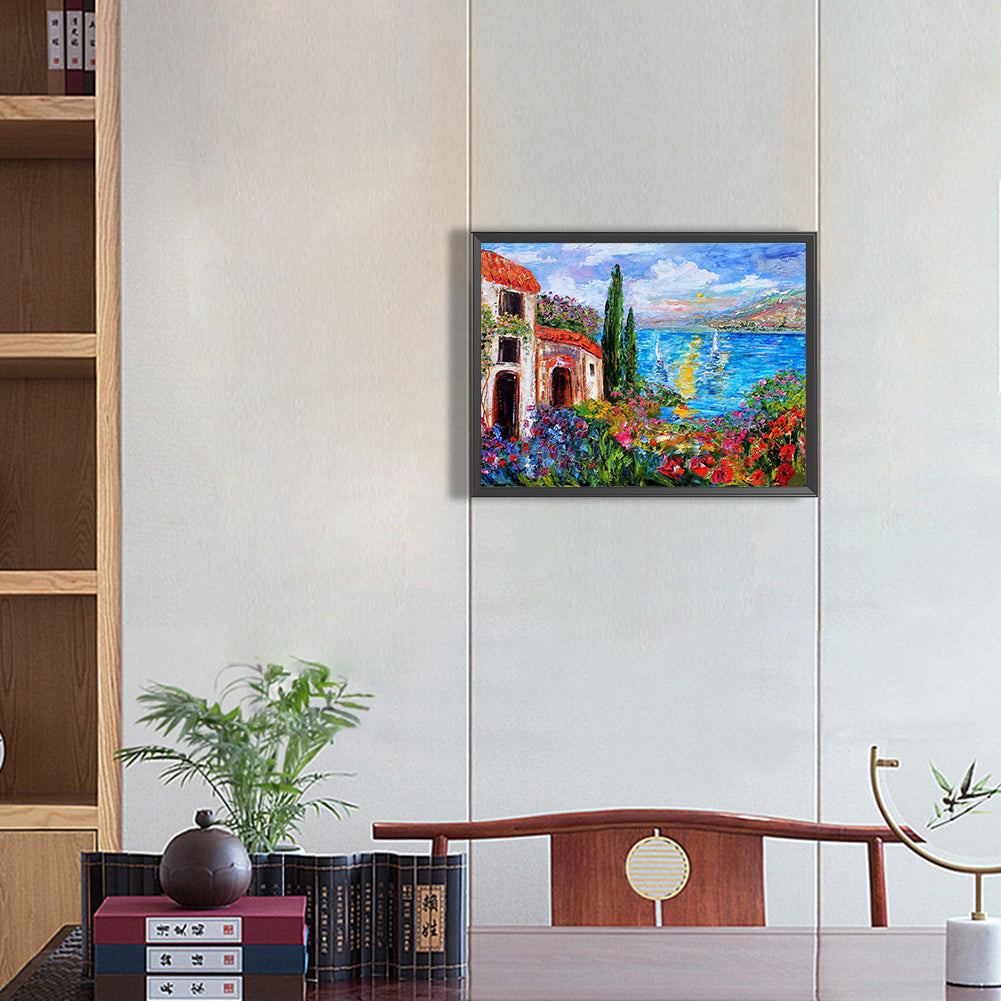 Landscape - Full Round Drill Diamond Painting 40*30CM