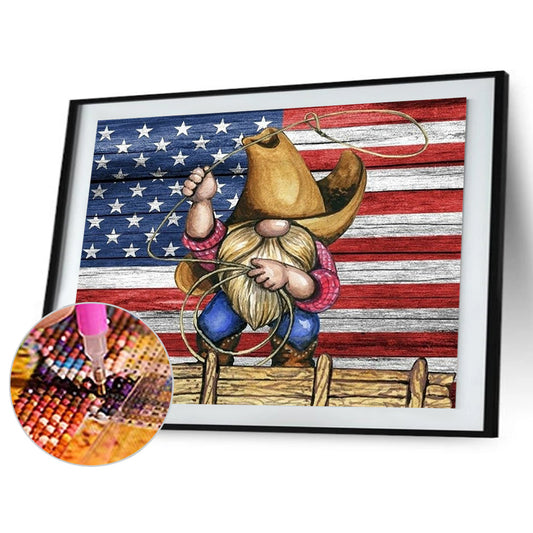 Cowboy Gnome - Full Round Drill Diamond Painting 40*30CM