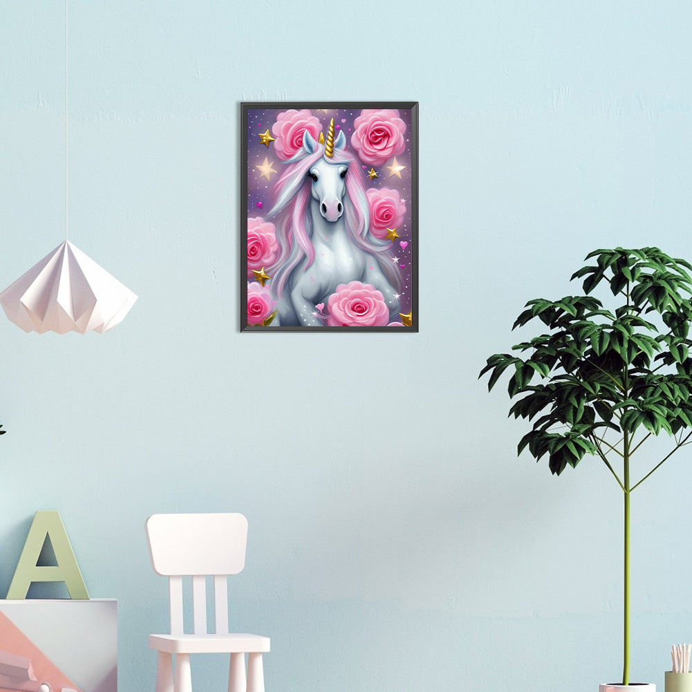 Unicorn - Full Round Drill Diamond Painting 30*40CM