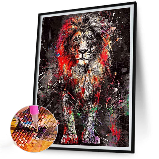 Splash Lion - Full Round Drill Diamond Painting 30*40CM