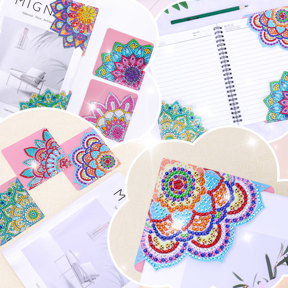 DIY Diamond Art Bookmarks Art Craft 5D Leather Triangle for Beginner Adults Kids