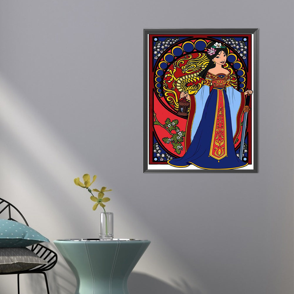 Hua Mulan - Full Round Drill Diamond Painting 40*50CM