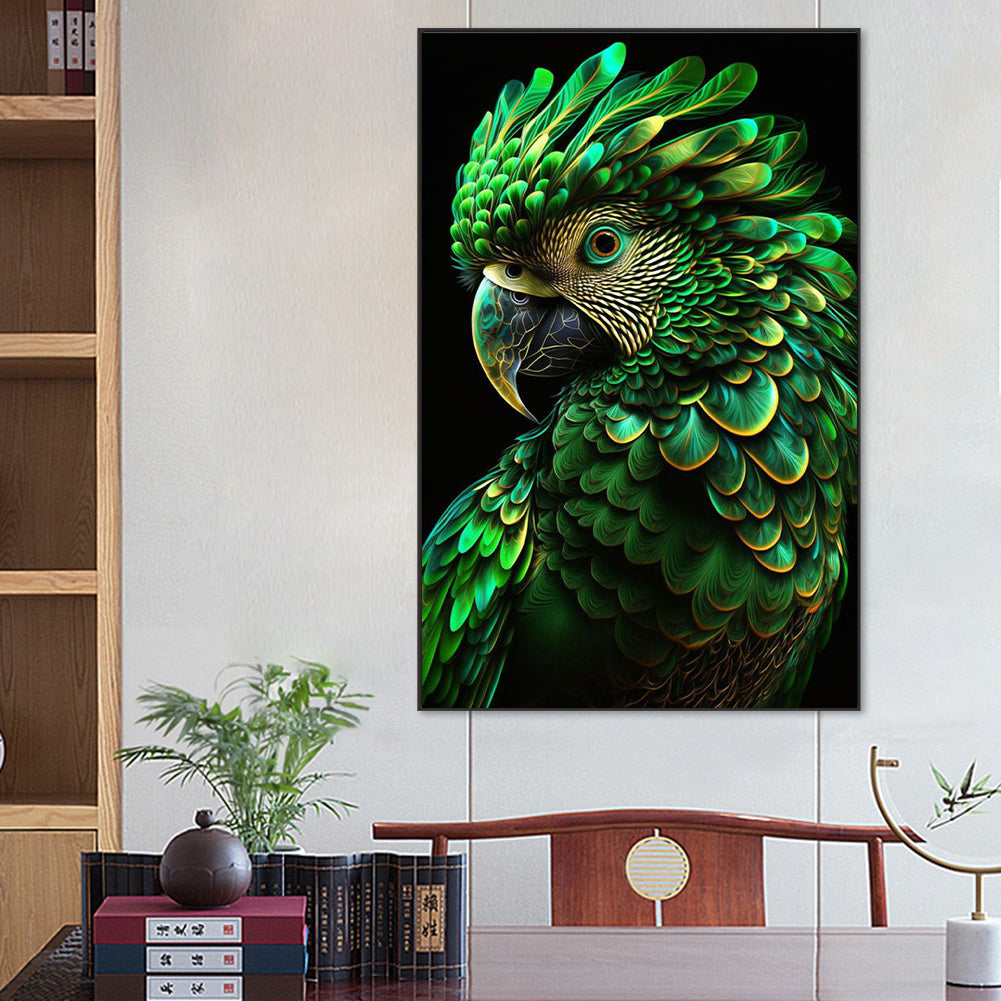 Green Parrot - Full Square Drill Diamond Painting 45*70CM