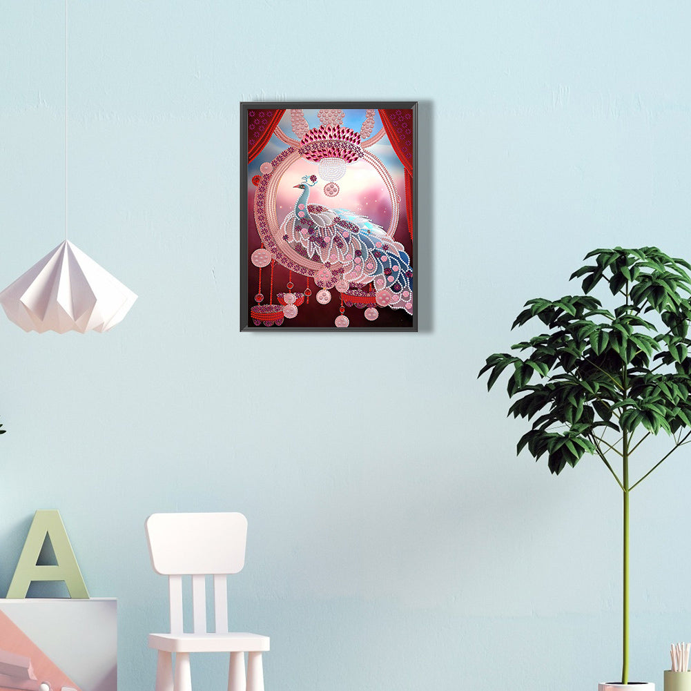 Peacock Pendant - Special Shaped Drill Diamond Painting 30*40CM
