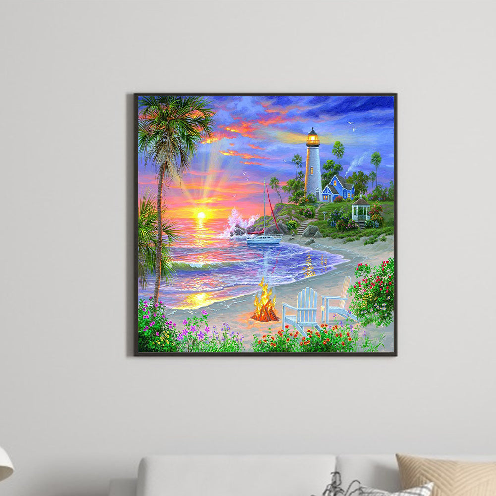 Summer Beach Picnic - Full Round Drill Diamond Painting 30*30CM