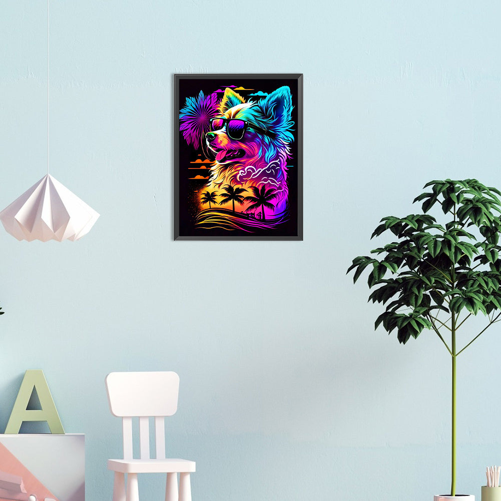 Dog - Full Round Drill Diamond Painting 30*40CM