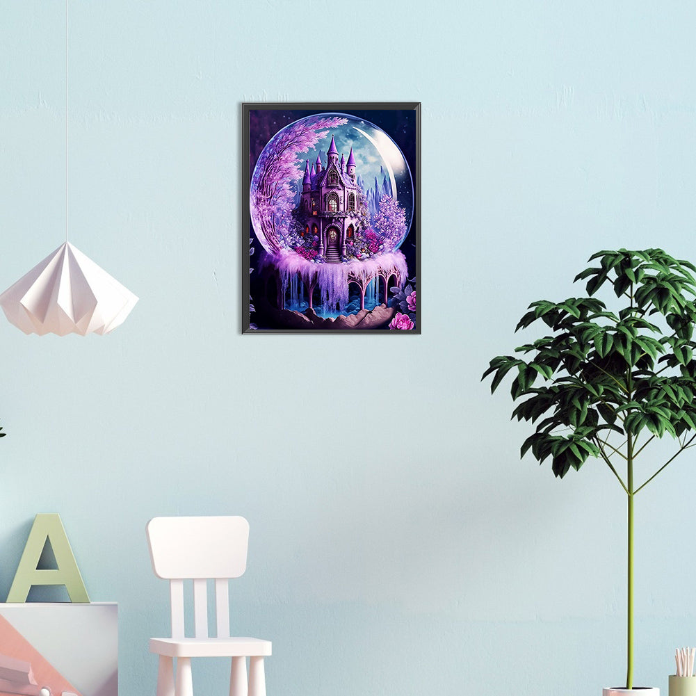 Castle Crystal Ball - AB Dril Round Diamond Painting 30*40CM