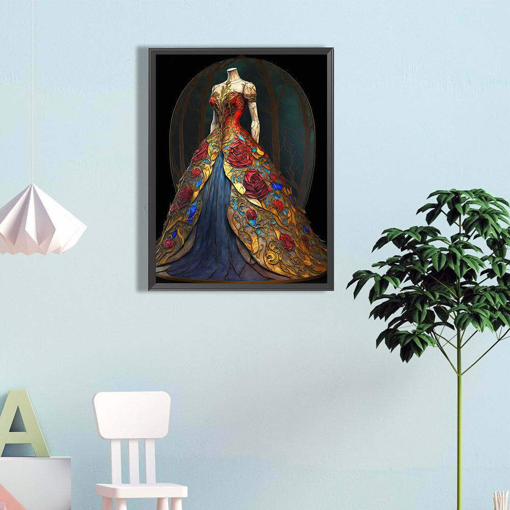 Colorful Skirt - Full Round Drill Diamond Painting 40*60CM