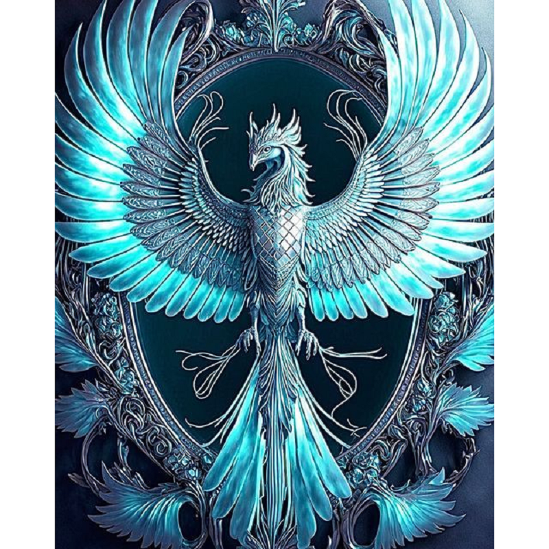 Ice Phoenix - Full Round Drill Diamond Painting 30*40CM