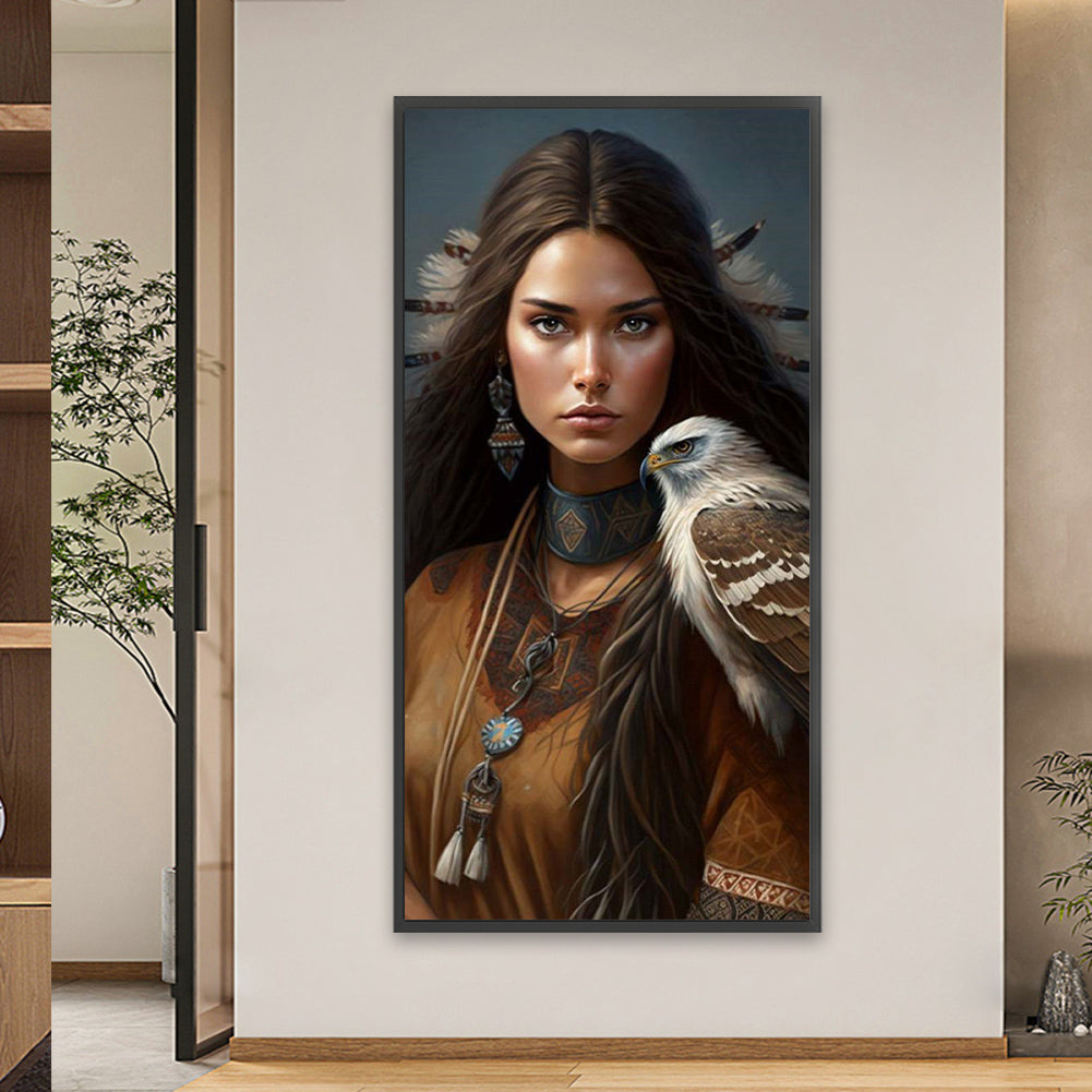 Indian Beauty - Full Square Drill Diamond Painting 40*80CM