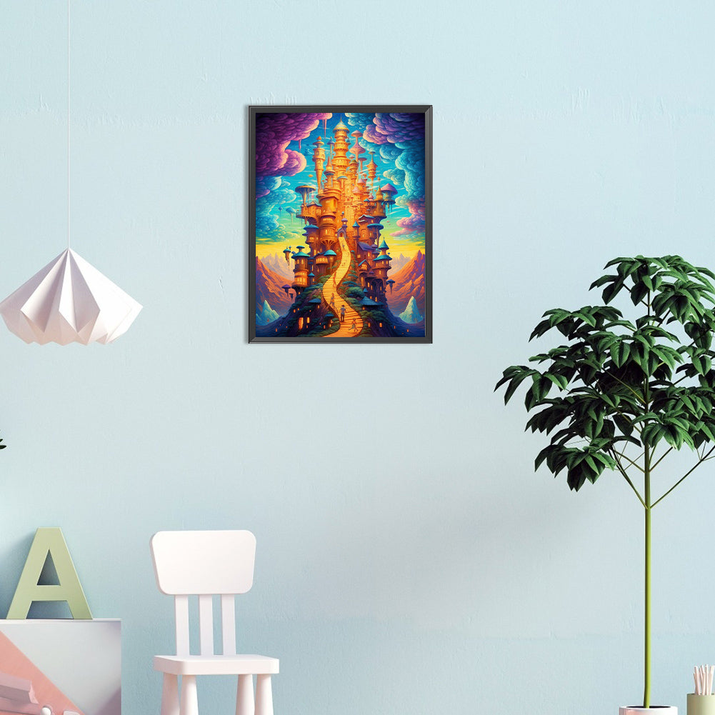 Colorful Castle - Full Round Drill Diamond Painting 30*40CM