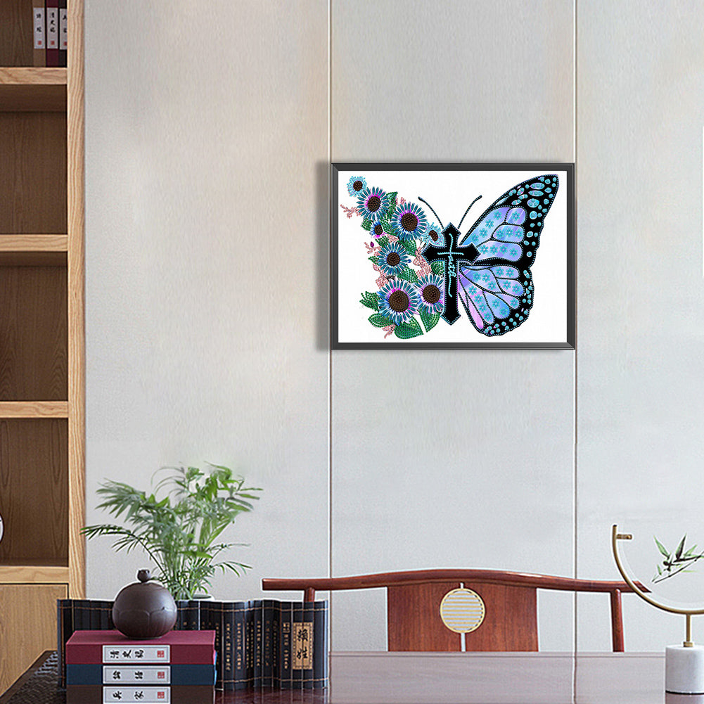 Beautiful Pansies - Special Shaped Drill Diamond Painting 40*30CM