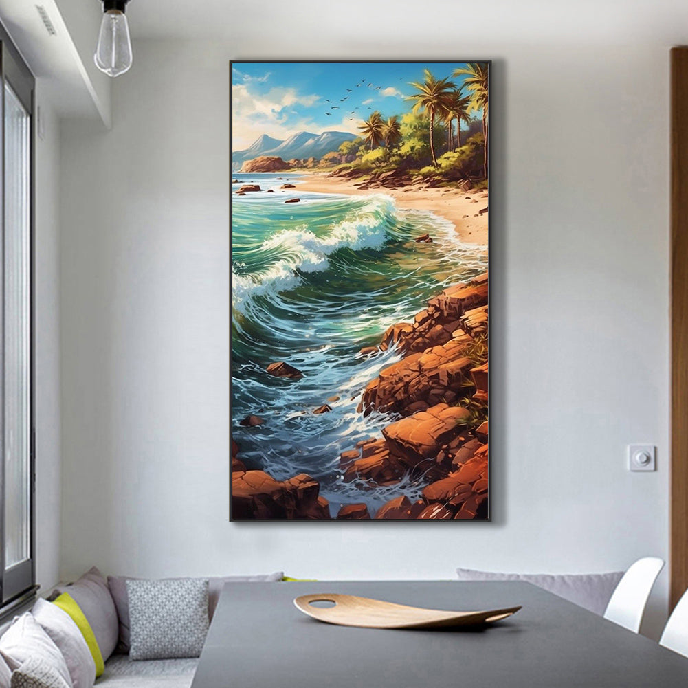The Waves - Full Round Drill Diamond Painting 45*80CM