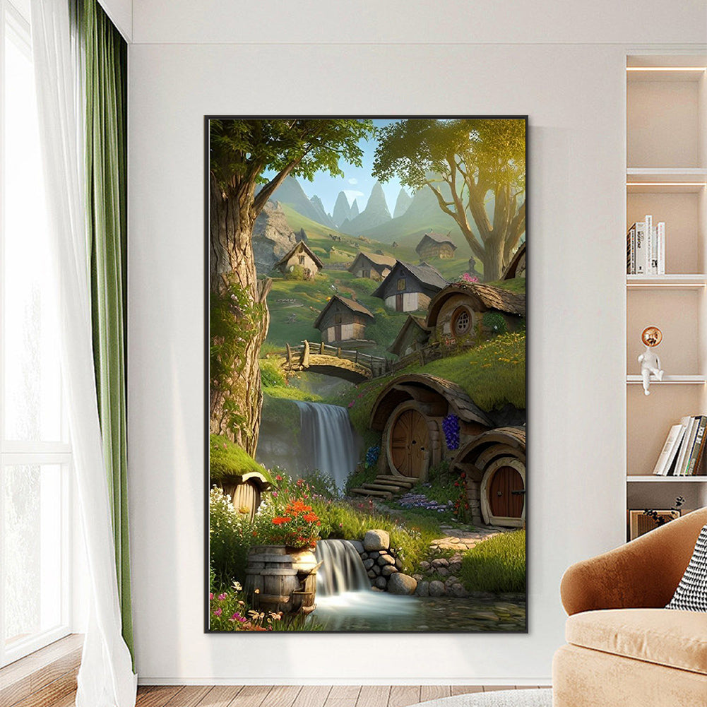 Forest Tree House - Full Round Drill Diamond Painting 50*80CM