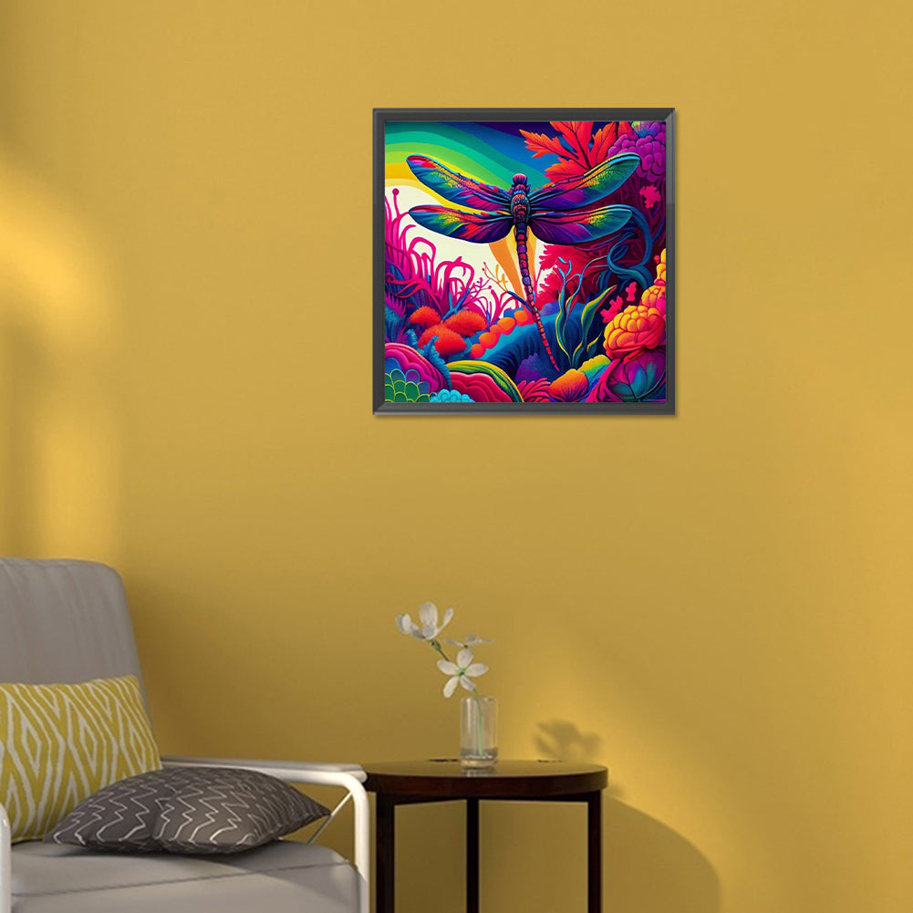 Dragonfly - Full Round Drill Diamond Painting 30*30CM