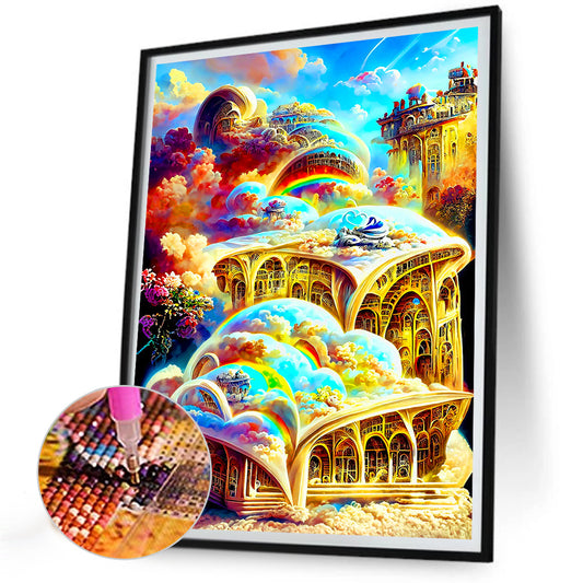 Colorful Building - Full Round Drill Diamond Painting 30*40CM