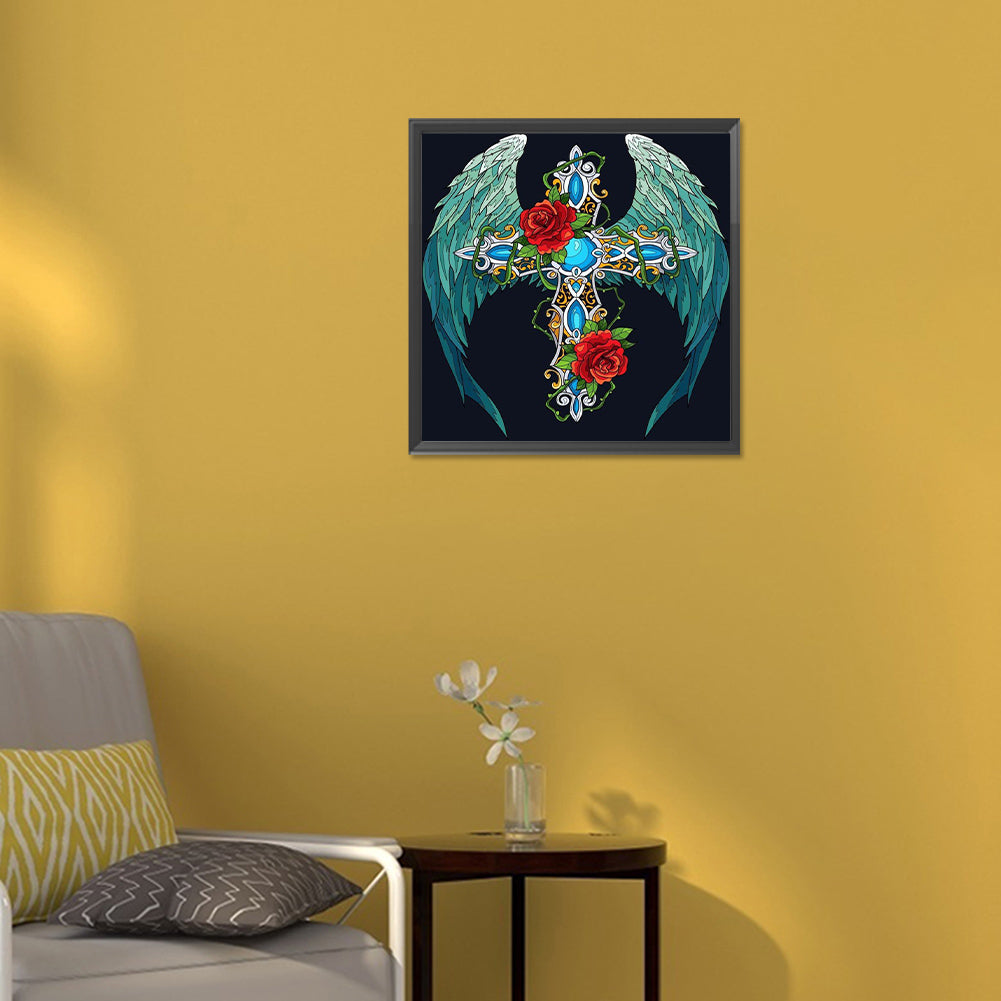 Rose Cross - Full Round Drill Diamond Painting 30*30CM