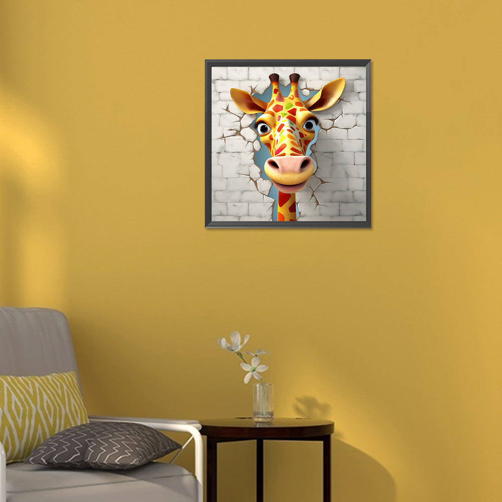 Small Animals Breaking Through The Wall - Full Round Drill Diamond Painting 30*30CM