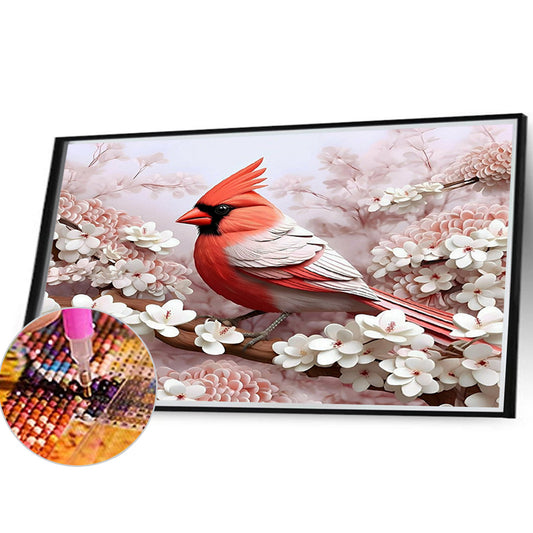 Embossed 3D Nordic Cardinal - Full Round Drill Diamond Painting 40*30CM