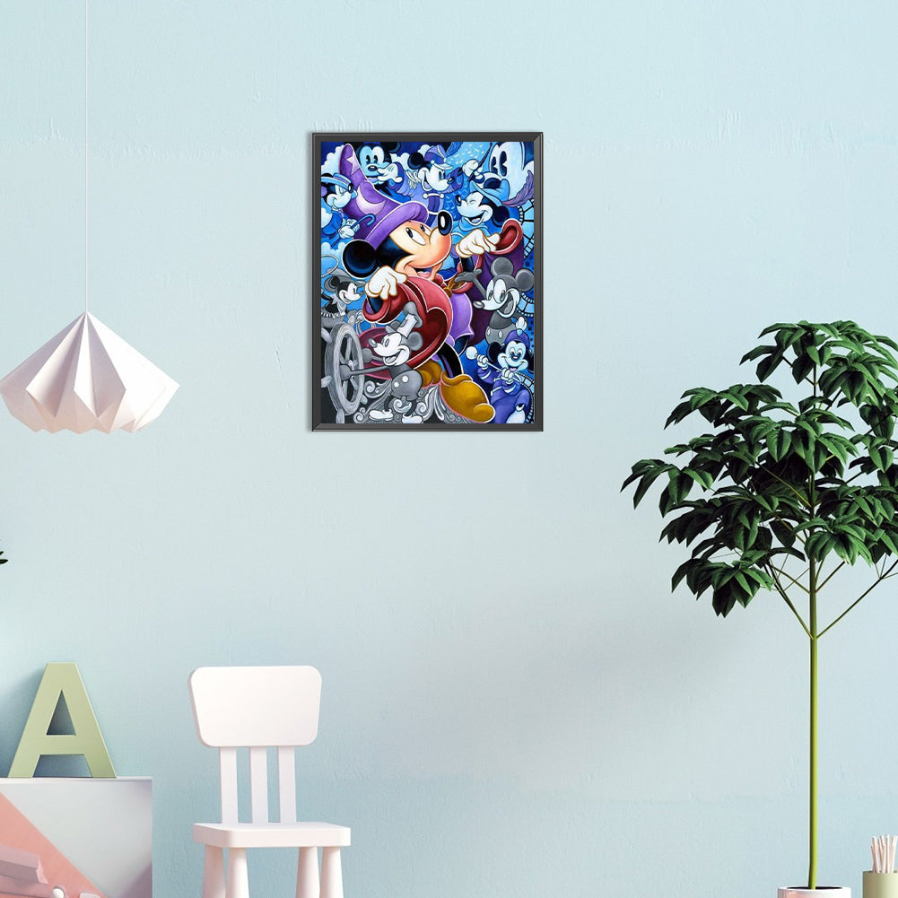 Donald Duck And Mickey Mouse - Full Round Drill Diamond Painting 30*40CM
