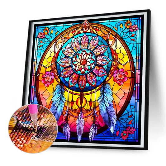 Glass Dream Catcher - Full Round Drill Diamond Painting 30*30CM