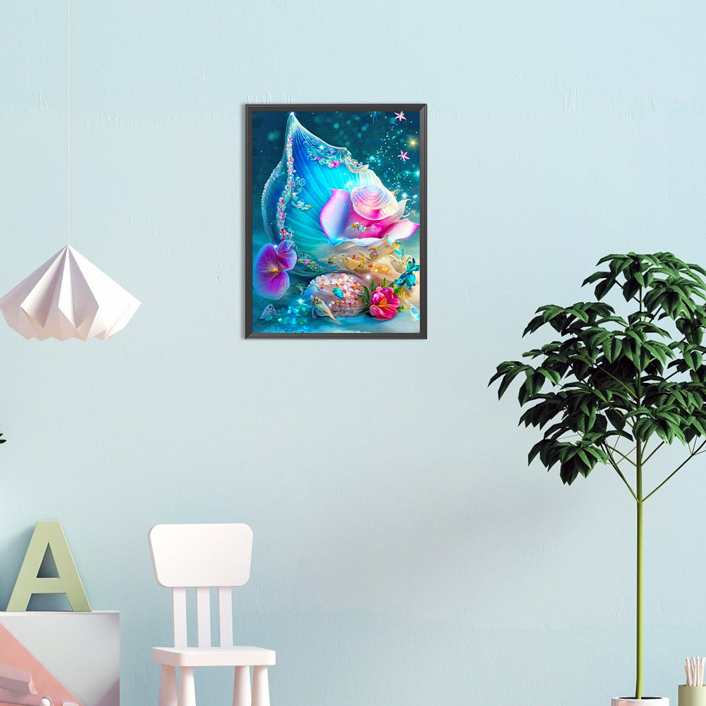 Dream Rose Shell - Full Round Drill Diamond Painting 30*40CM