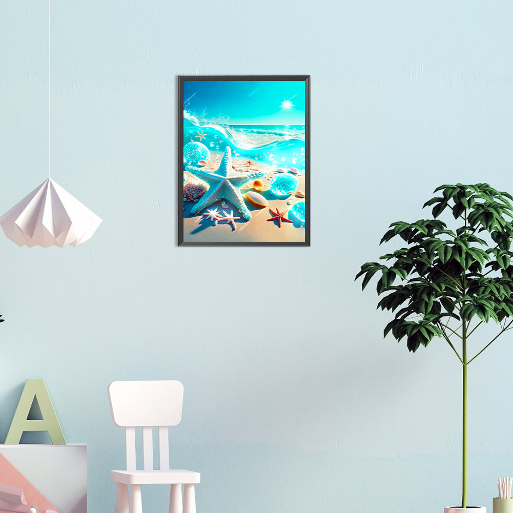 Dream Beach Starfish - Full Round Drill Diamond Painting 30*40CM