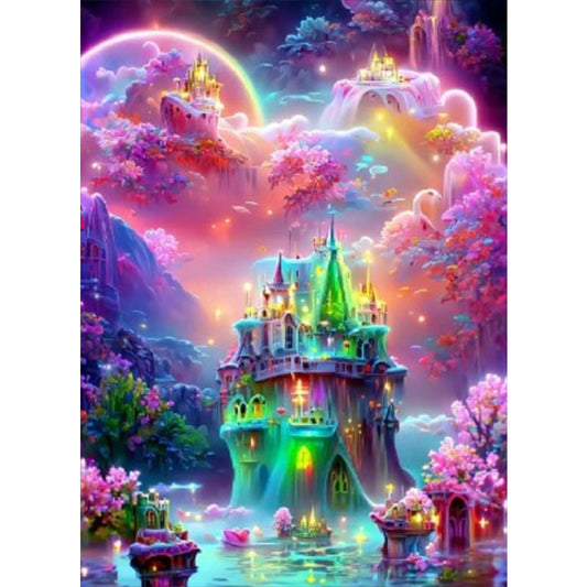 Love Castle - AB Round Drill Diamond Painting 40*55CM