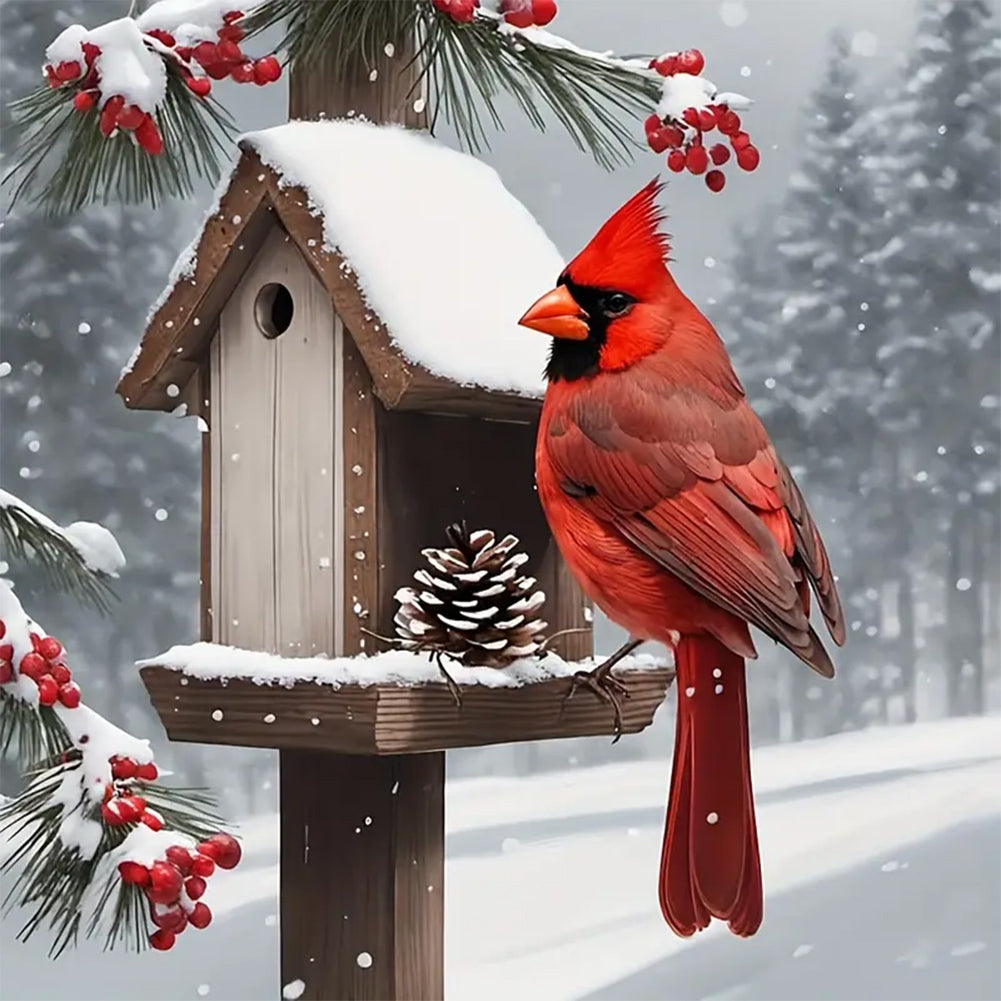 Cardinal - Full Round Drill Diamond Painting 30*30CM