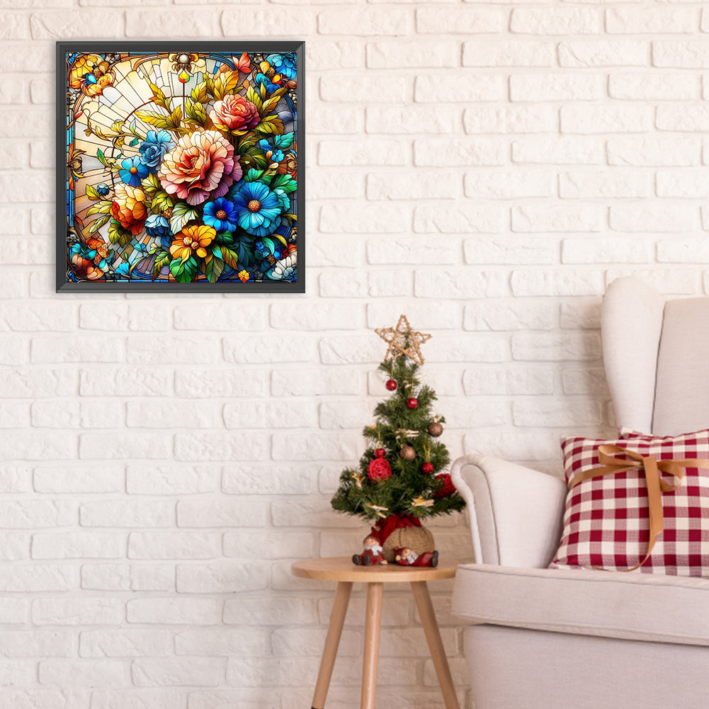 Glass Wind Bouquet - Full Round Drill Diamond Painting 30*30CM