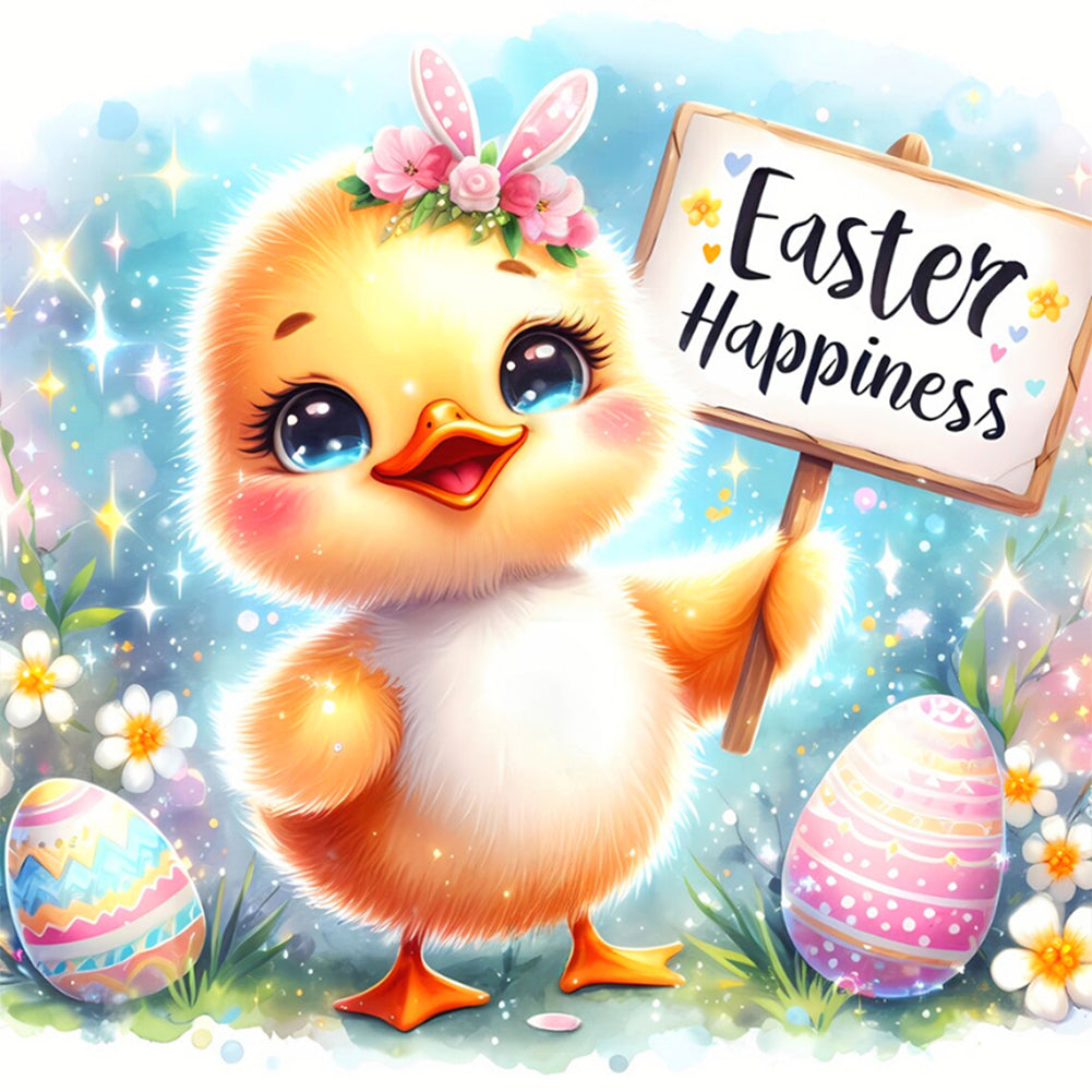 Easter Chick - Full Round Drill Diamond Painting 30*30CM