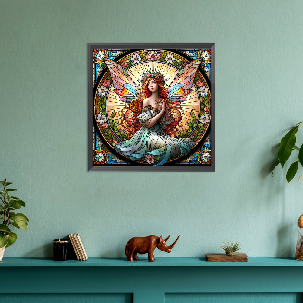 Glass Painting Fairy - Full Round Drill Diamond Painting 30*30CM