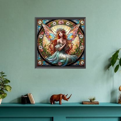 Glass Painting Fairy - Full Round Drill Diamond Painting 30*30CM