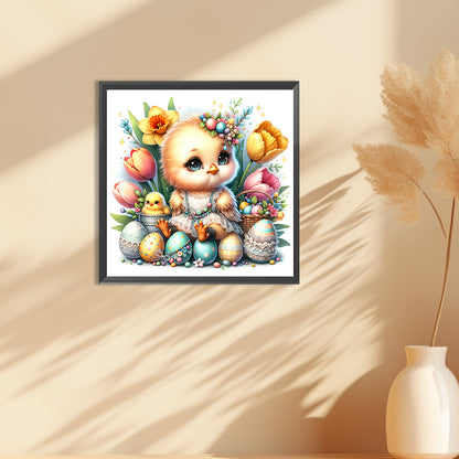 Chick In Skirt - Full Round Drill Diamond Painting 30*30CM