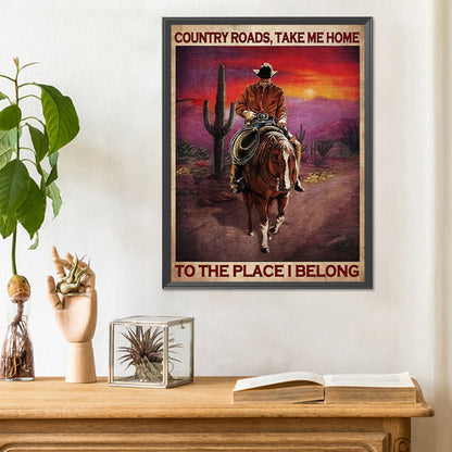 Cowboy Horses - Full Round Drill Diamond Painting 30*40CM