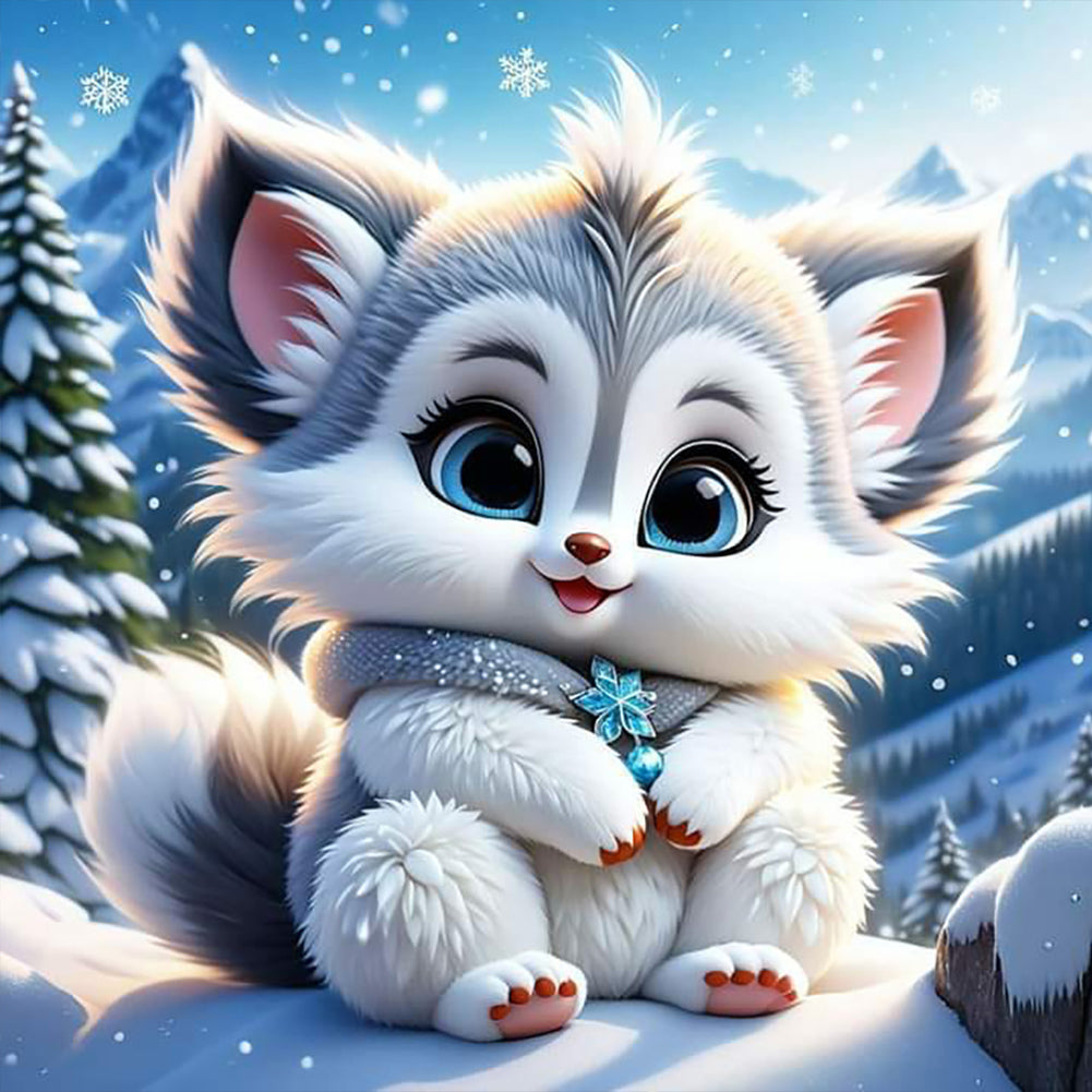 Kitten - Full Round Drill Diamond Painting 35*35CM