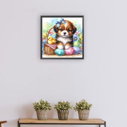 Pastoral Dog And Easter Egg - Full Round Drill Diamond Painting 30*30CM