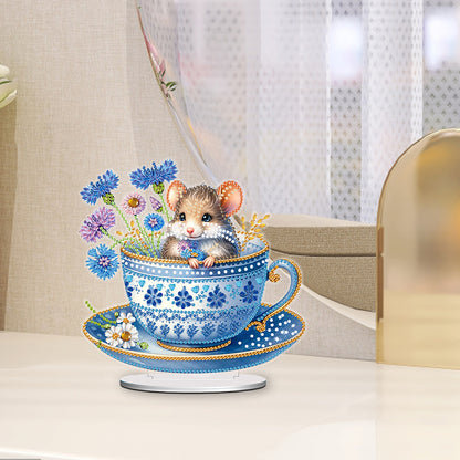 Acrylic Cup Mouse Table Top Diamond Painting Ornament Kits Bedroom Desk Decor