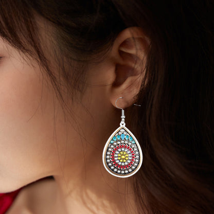 10 Pairs Diamond Painting Earrings Boho Diamond Art Earring Making Kit for Adult