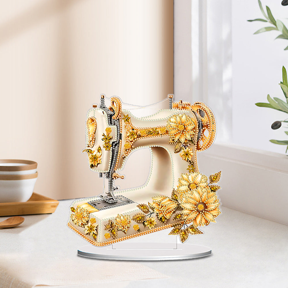 Double Sided Special Shaped Flower Sewing Machine Diamond Painting Desktop Decor