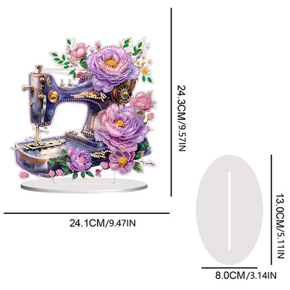 Double Sided Special Shaped Flower Sewing Machine Diamond Painting Desktop Decor