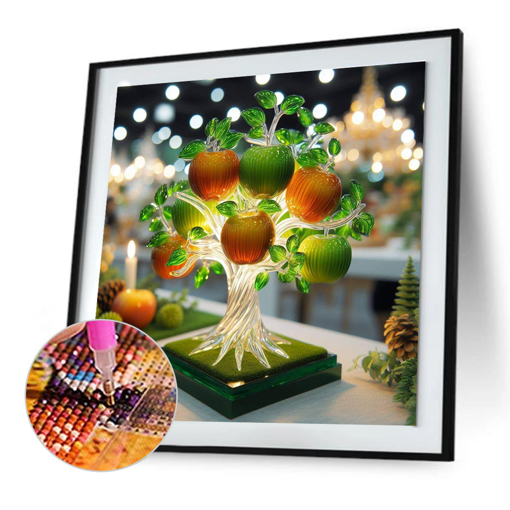 Fortune Apple Tree - Full Round Drill Diamond Painting 30*30CM