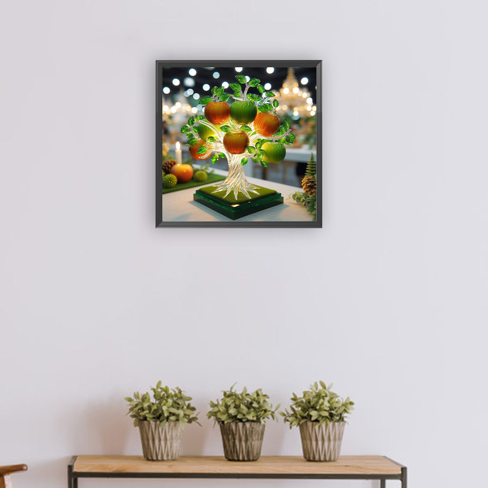 Fortune Apple Tree - Full Round Drill Diamond Painting 30*30CM