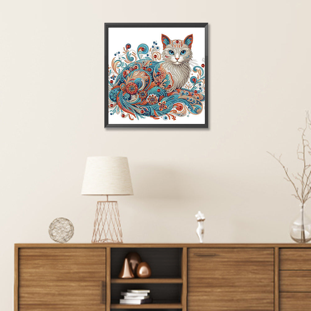 Exquisite Cat - Special Shaped Drill Diamond Painting 30*30CM