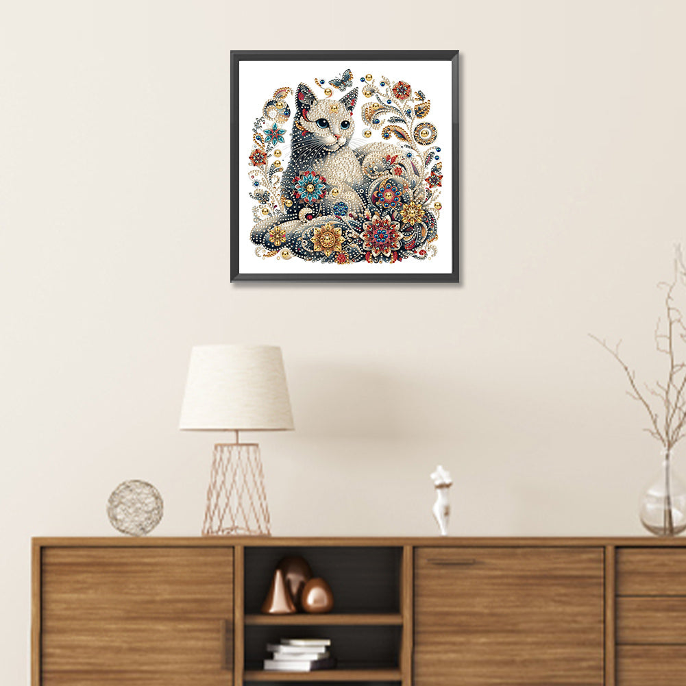 Exquisite Cat - Special Shaped Drill Diamond Painting 30*30CM